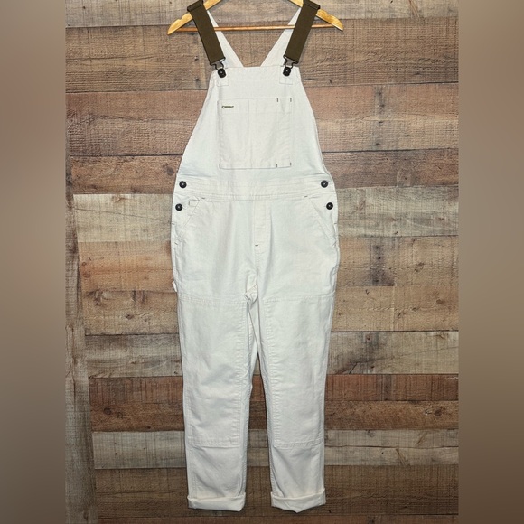 Rei Co-Op Pants - REI Co-op Overalls Women’s Trailsmith Canvas Size 6 Cream Double Knee Bibs Gorp